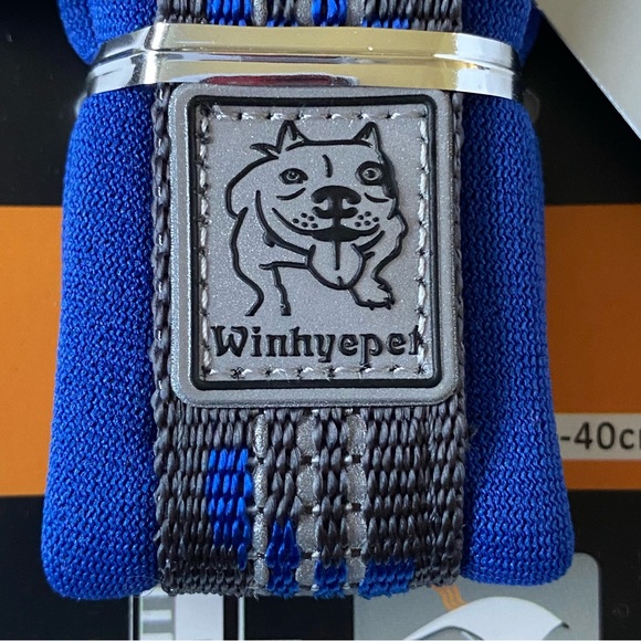 Dog Collar Small New Royal Blue Winhyepet Soft breathable comfortable Reflective - Picture 11 of 12